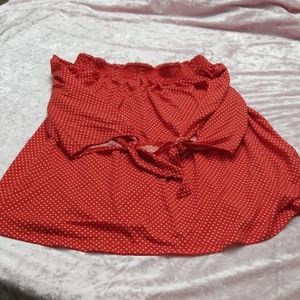 Red and white  Polka dot shirt